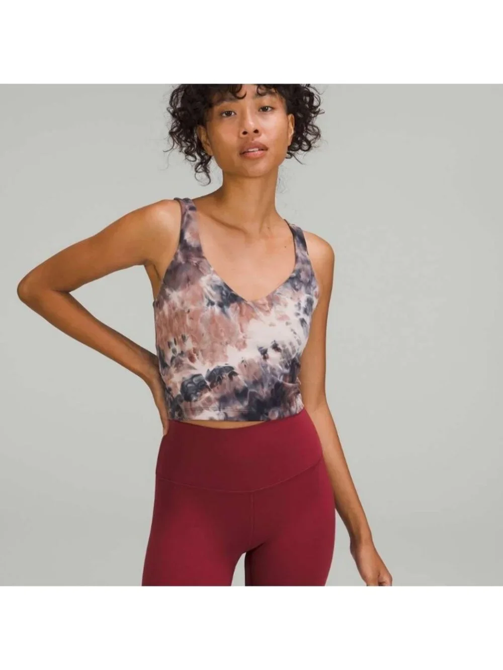 Lululemon Align Tank Top Diamond Dye Seashell Smoky Topaz Graphite Grey